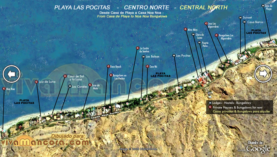 mapa playas de mancora