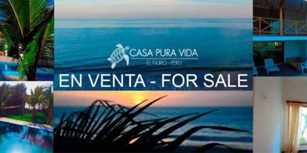 “Pura vida” beach house for sale at El Ñuro